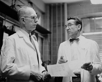 Photo of Medicinal chemist Everette May and pharmacologist Nathan B. Eddy