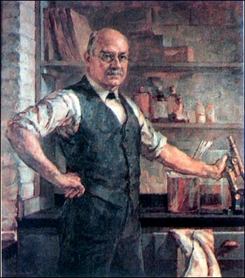 An oil painting of Dr. Joseph J. Kinyoun