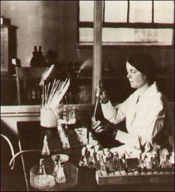 A photograph of Dr. Ida A. Bengtson, the first woman to be hired as a bacteriologist in the Hygienic Laboratory.