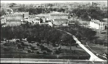 Aerial photo of the NIH campus in 1947