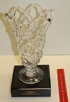a crystal vase that is the Geraldine P. Woods award won by Ruth Kirschstein