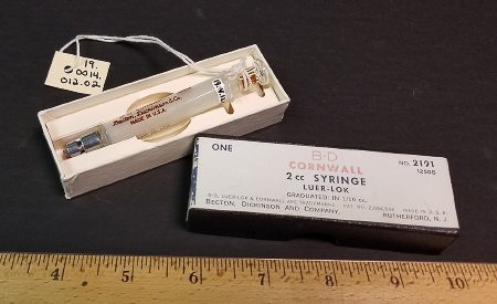 an image of a glass syringe device in a box with a 2cc label
