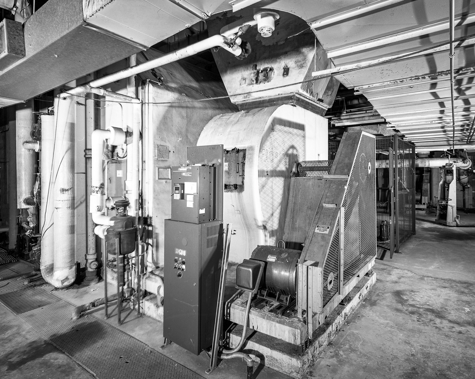 Basement Mechanical Room with HVAC equipment in Building 29A