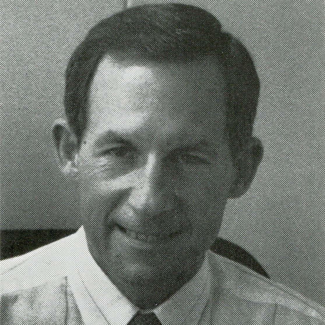 black and white scan of a photo of Gerald Quinnan which had been printed in the FDA directory