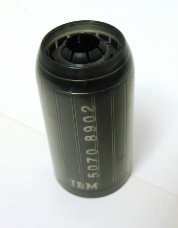 Photo of a black IBM Data Cartridge