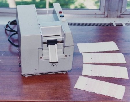 Photo of a beige Berkeley Scientific Laboratories Optical Card Reader