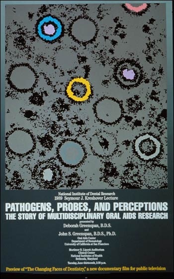 Poster with illustration of pathogens