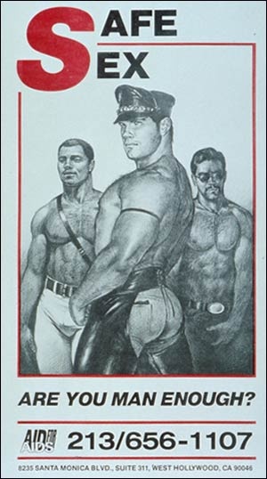 Poster featuring three very muscular, semi-dressed men