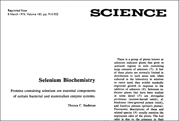 Thressa's 1974 article for Science.