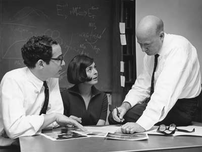 Earl with Bennett Shapiro and Ann Ginsberg, 1968.