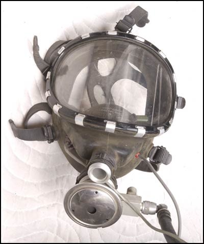 Respirator mask used iside the anaerobic laboratory Fermenter Room