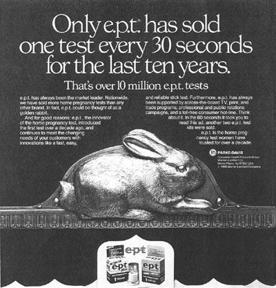  Advertisement for e.p.t, Drug Topics, March 1988
