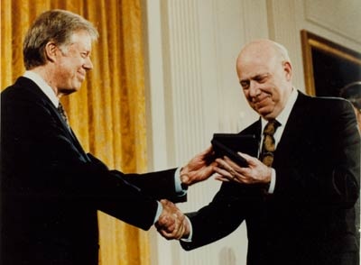 Earl receives a National Medal of Science from President Carter