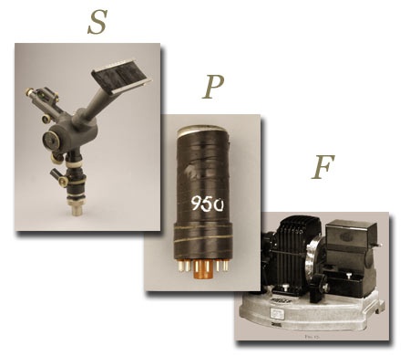 Photographs of a Spectrometer, a Photomultipier tube, and a Fluorometer