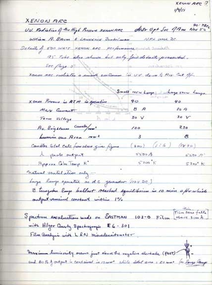 Page from Lab Notebook with illegible writing