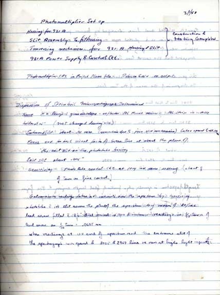 Additional Page from Lab Notebook with illegible writing