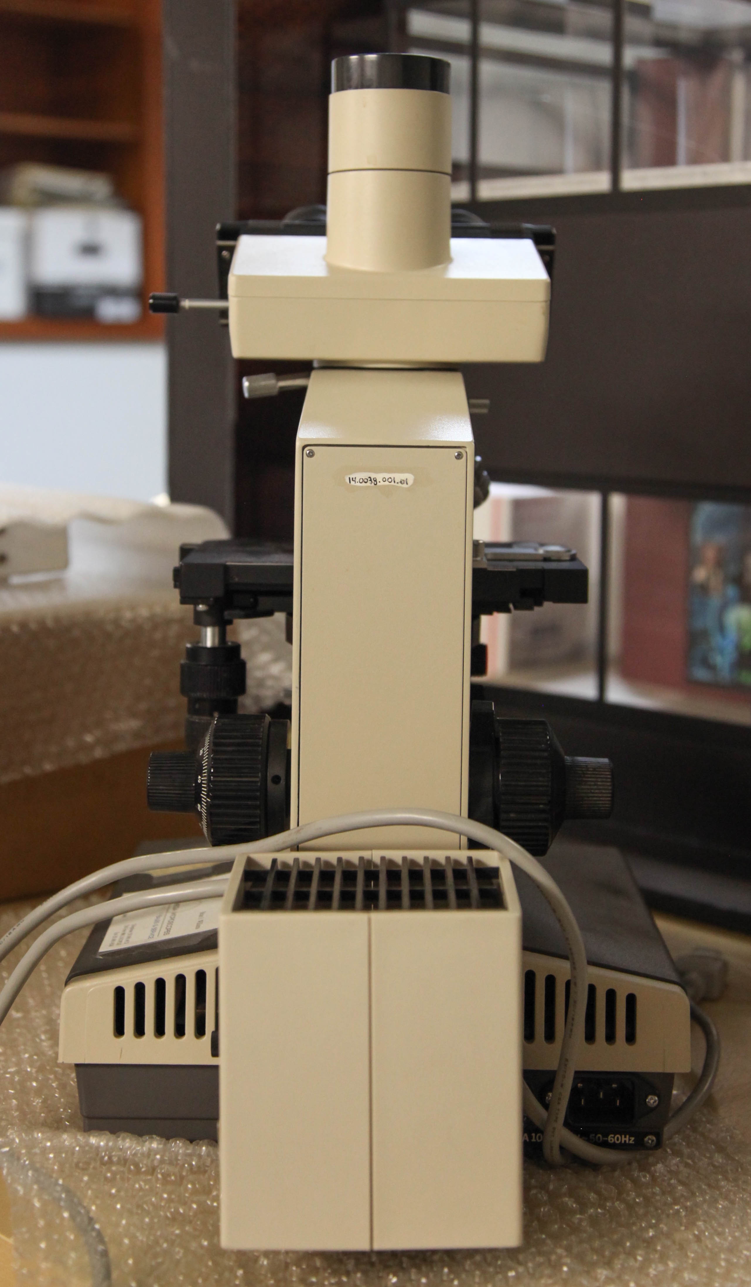 side view of microscope