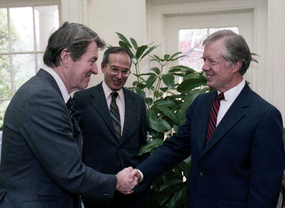 Anfinsen meeting President Jimmy Carter