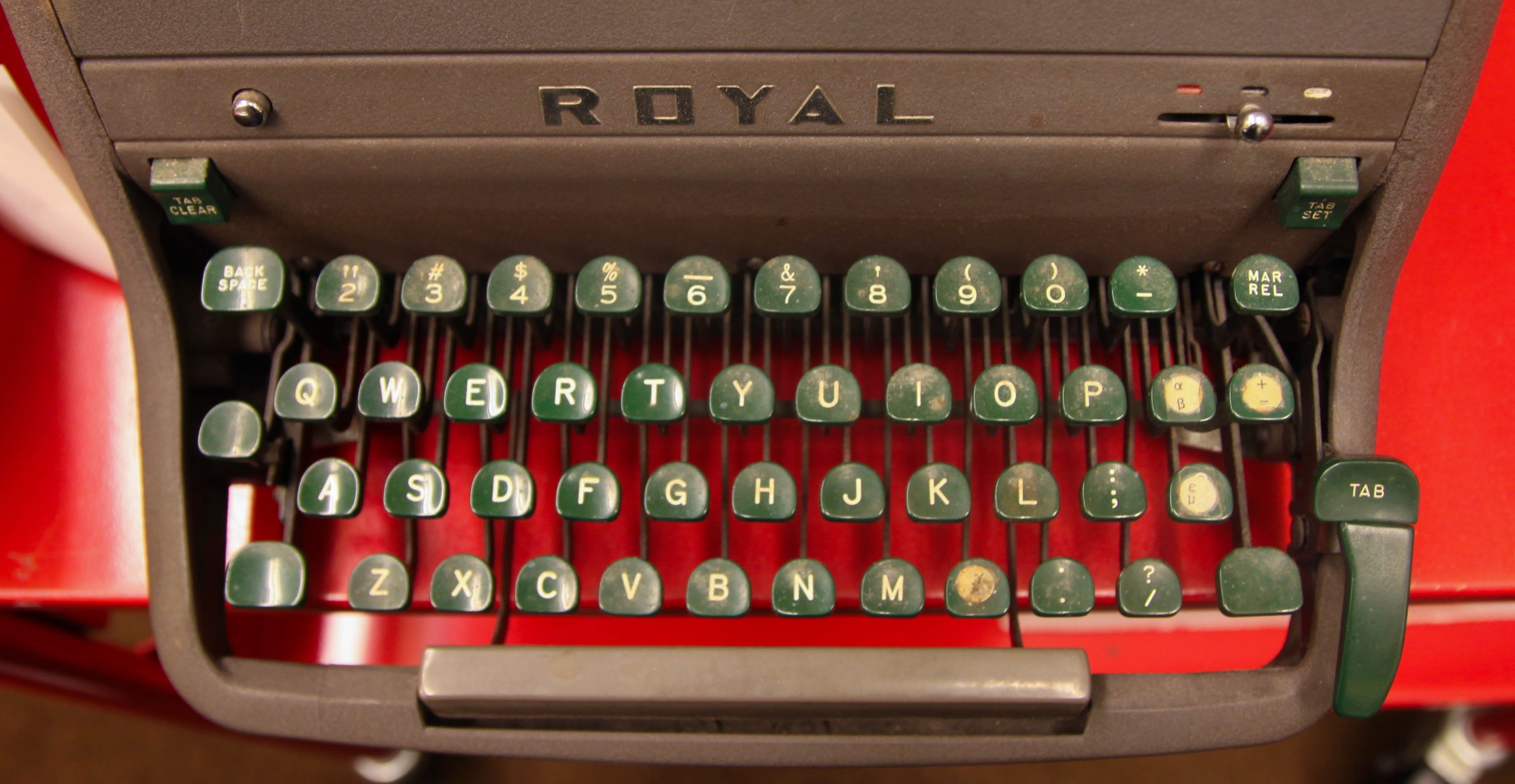 Royal typewriter keyboard